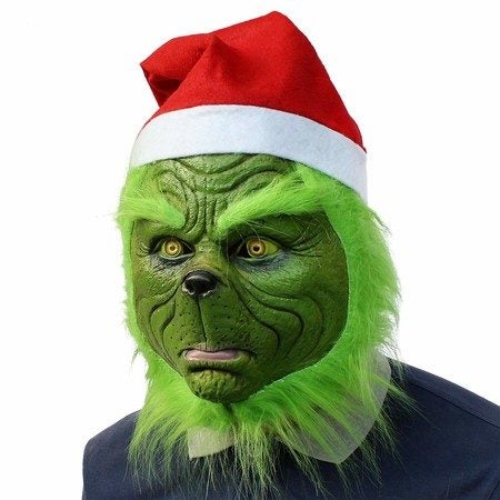 Grinch Cosplay Mask Christmas Halloween Costume Carousel 10