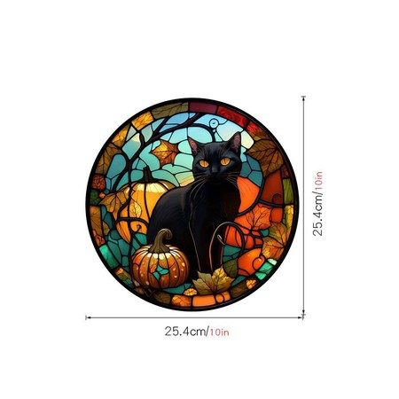 Halloween Horror Castle Black Cat Party, Home, On Glass Carousel 5