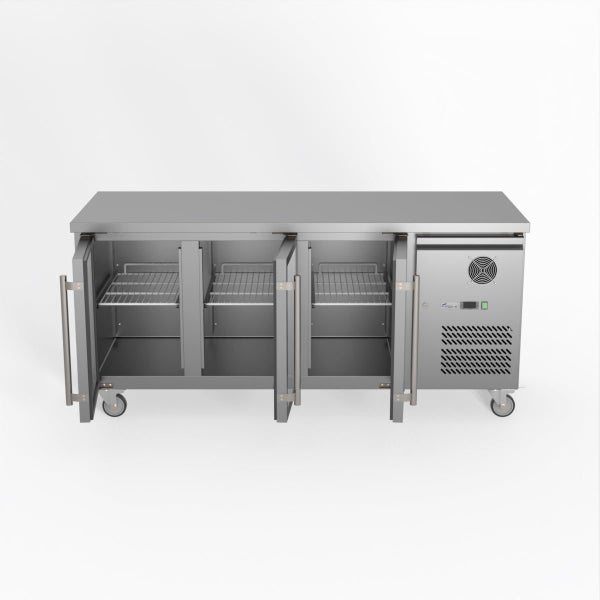 Thermaster Fed-X Three Glass Door Bench Fridge XUB7C18G3V Carousel 19