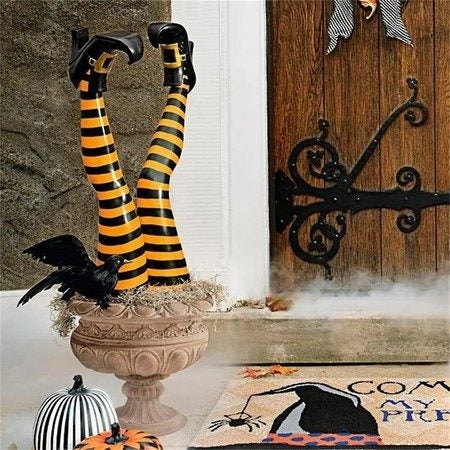Halloween Witch Legs, Halloween Decorations,Evil Witch Legs Decorations Carousel 4