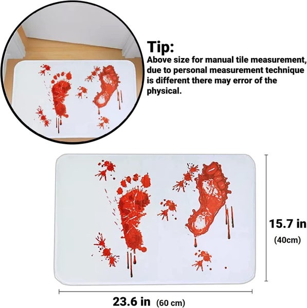 Halloween Bath Bloody Footprint Rug 40 x 60 CM Carousel 2