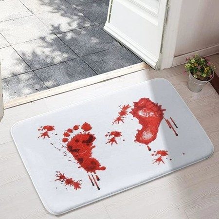 Halloween Bath Bloody Footprint Rug 40 x 60 CM Carousel 1