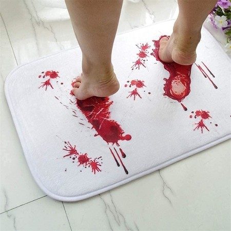 Halloween Bath Bloody Footprint Rug 40 x 60 CM Carousel 1
