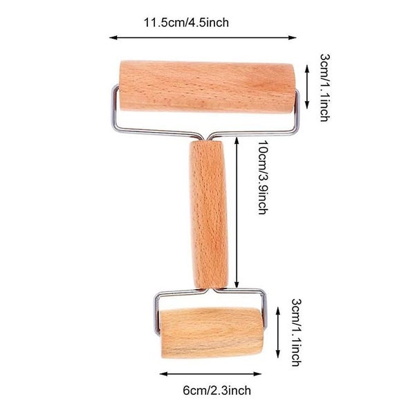 Wood Rolling Pin Dough Roller Pizza Roller Cookie Cake Baking Accessories For Carousel 1