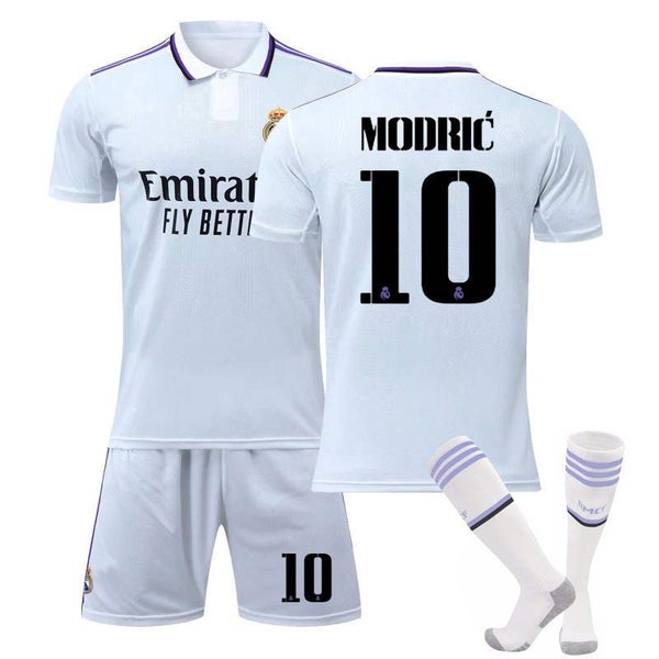 Real Madrid Home Jersey 2022-23 MODRIC #10 Soccer 3-Pieces Jersey Kits Carousel 1