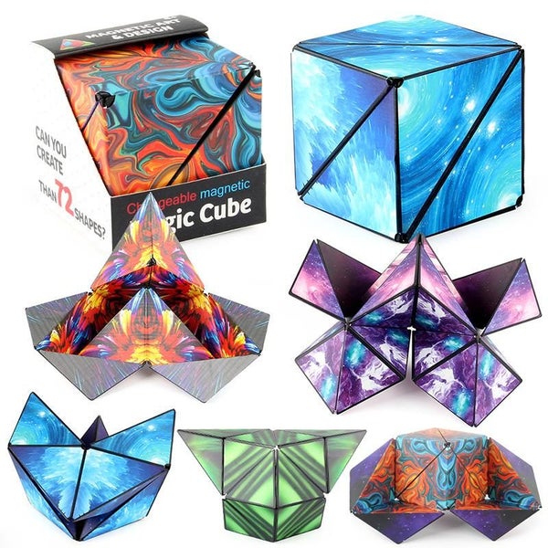 3D Magic Cube Magnet Fidget Toy Puzzle Cube Antistress Adults Shifting Box Toys Carousel 1