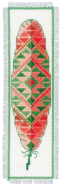 Vervaco Cross Stitch Bookmark Kit - Feathers set of 2 Carousel 2