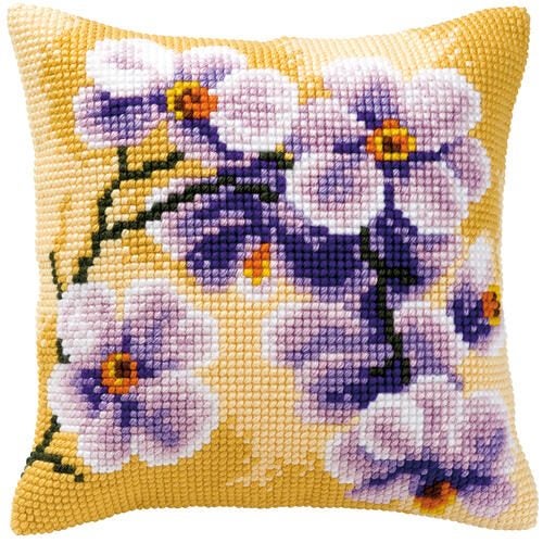 Vervaco Cross Stitch Cushion Kit - Orchid Carousel 1