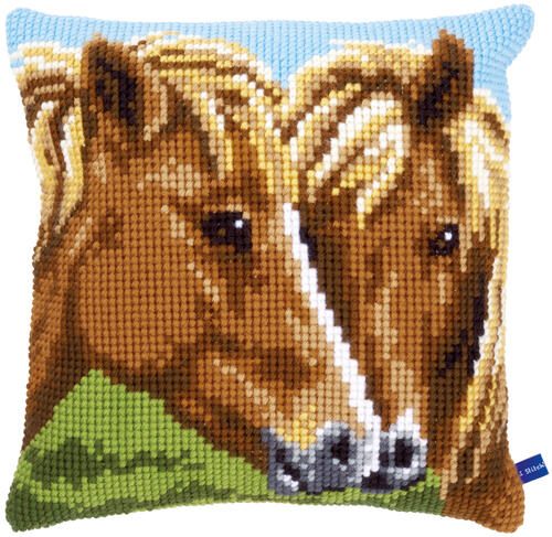 Vervaco Cross Stitch Cushion Kit - Horses Carousel 1