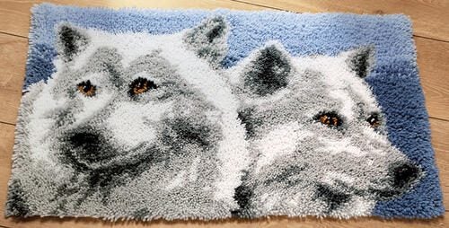 Vervaco Latch Hook Rug Kit Wolves Carousel 1