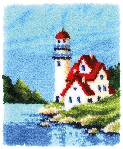 Vervaco Latch Hook Rug Kit Lighthouse Carousel 1
