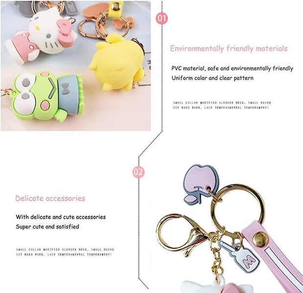 Sailorsunny Cartoon Keychain Hello Kitty Womens Purse Charms For Handbags Decor Carousel 3