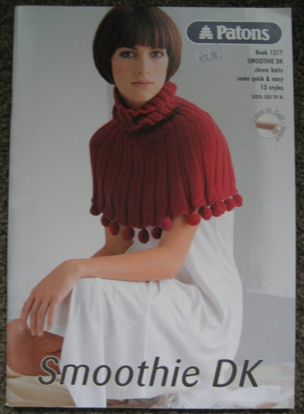 PATONS WOMENS 13 8ply Knitting PATTERNs Jumper Vest Scarf Cape XXS-XL Carousel 1