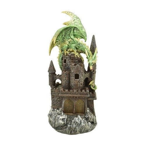 Ornament - Green Majestic Dragon on Castle Carousel 1