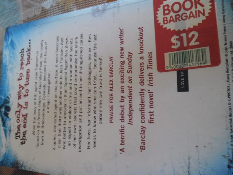 Book - Blood Runs Cold by Alex Barclay Carousel 2