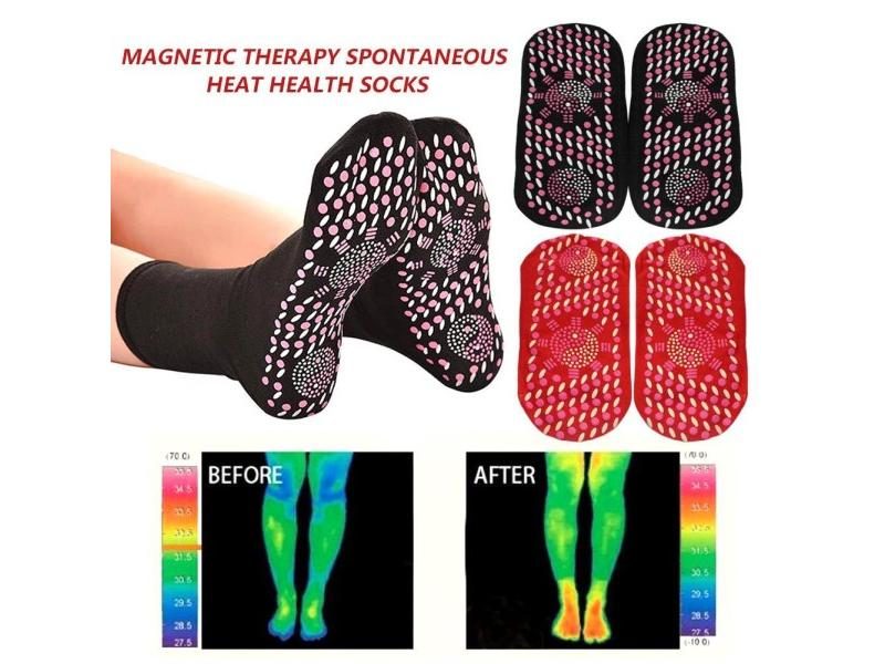 Self-heating Tourmaline Magnetic Therapy Foot Massage Socks For Unisex Health Carousel 2