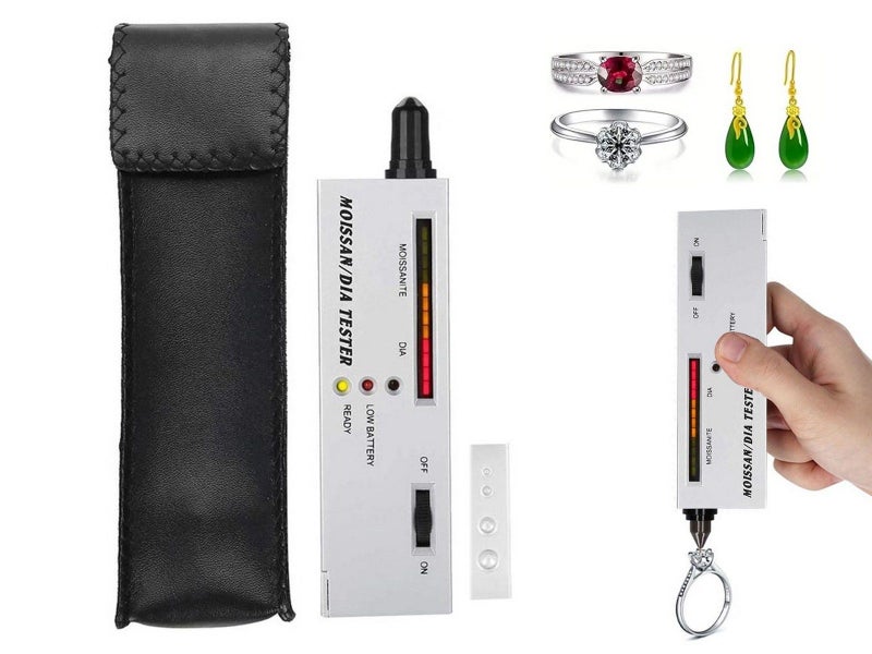 White Moissanite Tester Pen Moissanite Detector with LED Indicator Carousel 1