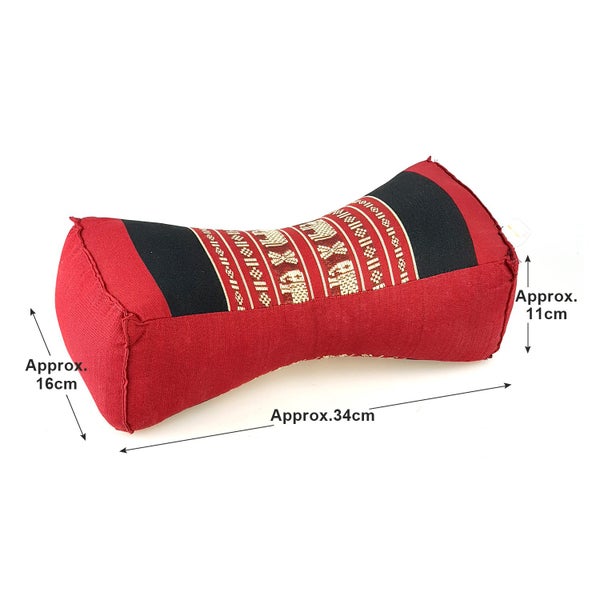 [MANGO TREES] Bone Shape Neck Pillow/Meditation Cushion Kapok Filled Blue Carousel 2