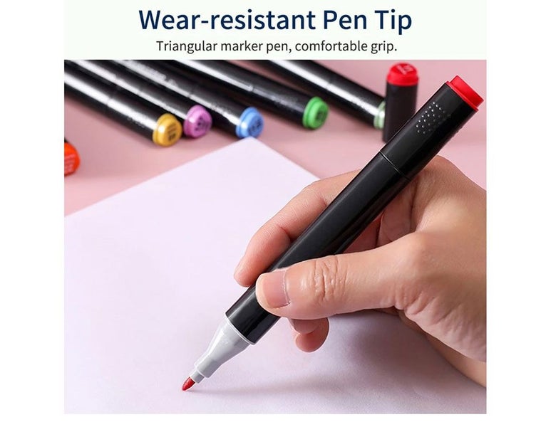 Dual Tip Paint Markers 60 Colors Oil-Based Paint Set 60 Color Markers64596960785283113