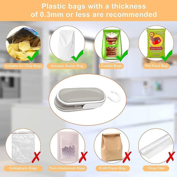 Mini Bag Sealer Portable Sealing Machine Handheld Kitchen Heat Sealer Bag Hea Carousel 2