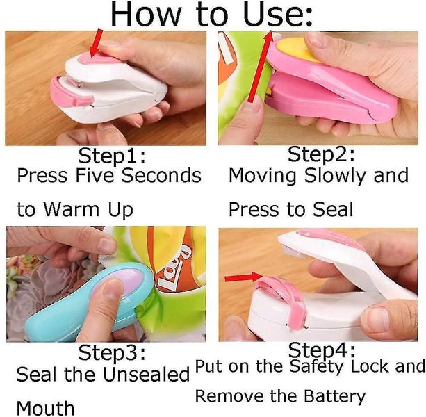 Mini Bag Sealer Portable Sealing Household Machine Handheld Heat Carousel 4