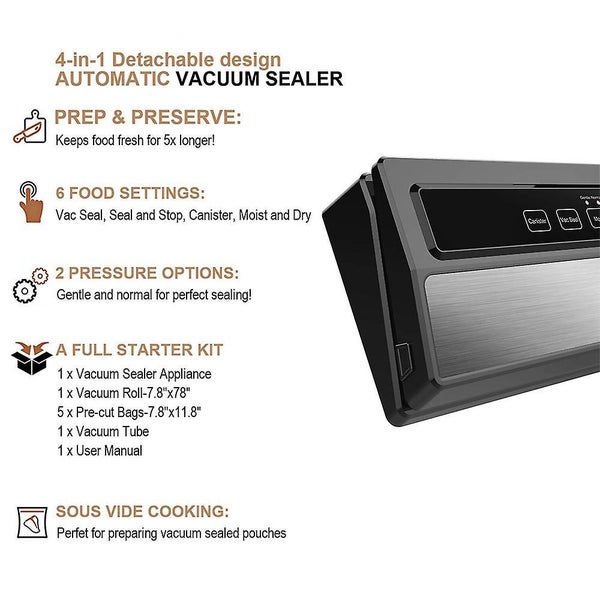 Multifunction Vacuum Sealer Automatic Food Sealer Machine With Led Indicator Li Carousel 2