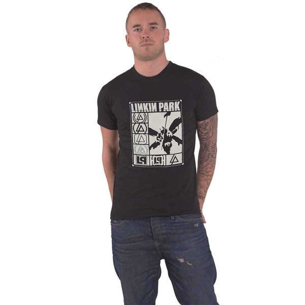 Linkin Park T Shirt Rectangle Logos new Official Unisex Black Carousel 1