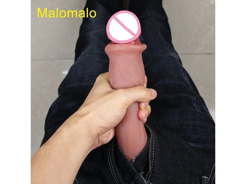Strong Male Sliding Foreskin Big Dildo Skin Feel Suction Cup Thick Cock Anal Carousel 1