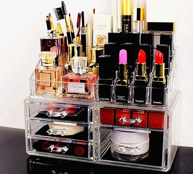 Acrylic Makeup Drawer Case Storage Carousel 1
