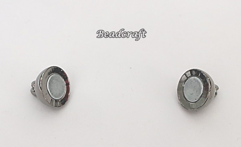 A PLATINUM SILVER MAGNETIC CLASP WITH JUMP RINGS 15x10 mm Carousel 2