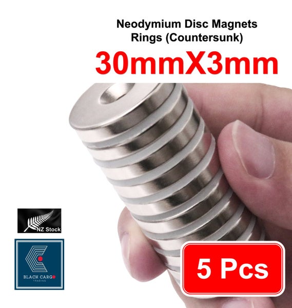 Neodymium Disc Ring Magnet 30mm x 3mm -5pcs *Local STOCK NOW* Carousel 1
