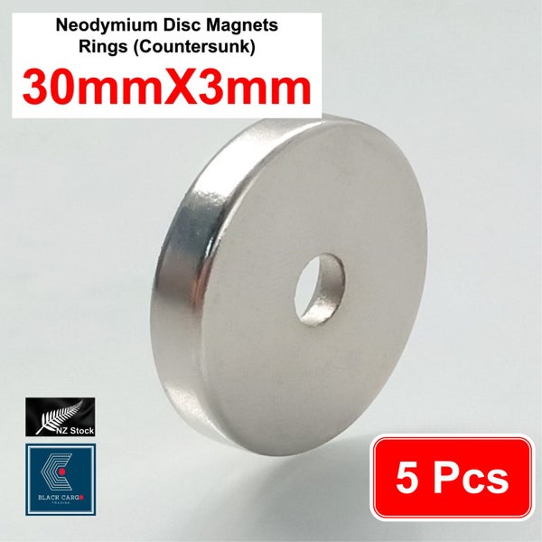 Neodymium Disc Ring Magnet 30mm x 3mm -5pcs *Local STOCK NOW* Carousel 2