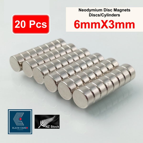 Brand New Neodymium Disc Magnet 6mm x 3mm -20pcs *Sale NOW* Carousel 1