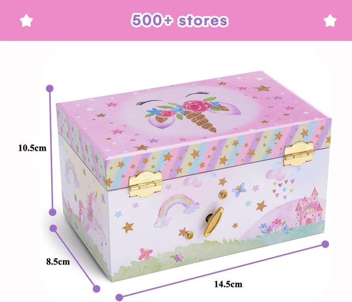 Jewelkeeper Girl's Musical Jewelry Storage Box Carousel 6