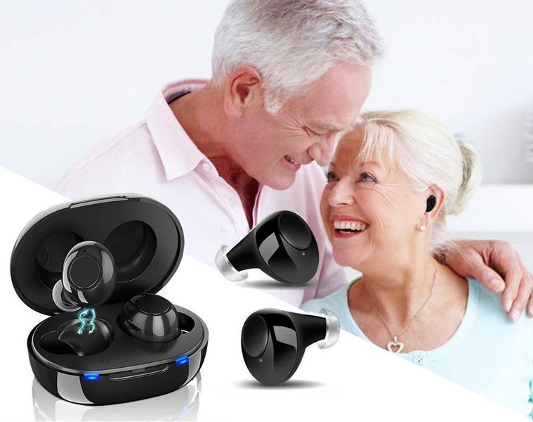 Rechargeable Touch Control Noise Reduction Hearing Aids with Battery - Brand New Carousel 2