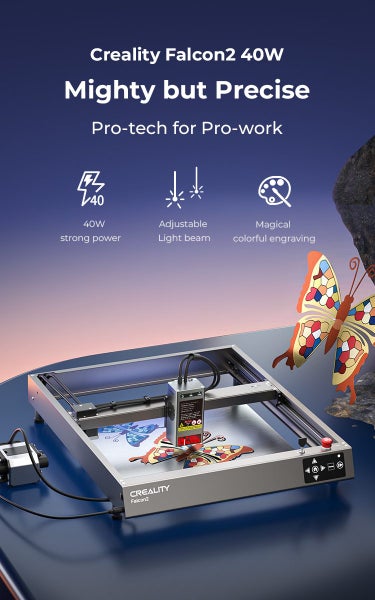 Creality Falcon 2 40W Laser Engraver and Cutter with Air Assist and Honeycomb Carousel 2