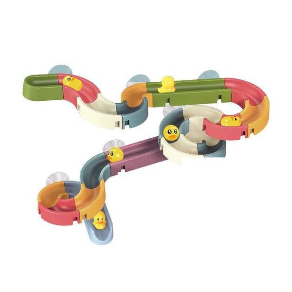 Toy 34 Pieces Baby Bath Toys DIY Slide Way Toy Set with Suction Cups Carousel 2