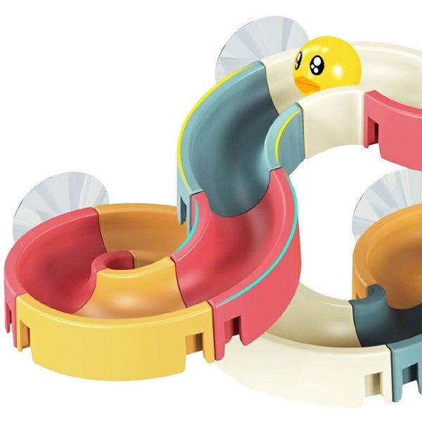 Toy 34 Pieces Baby Bath Toys DIY Slide Way Toy Set with Suction Cups Carousel 6