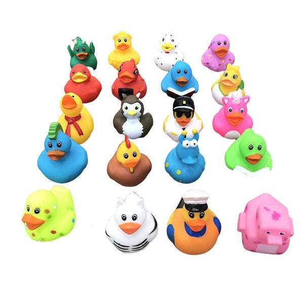 Toy 20Pcs Rubber Duck Baby Bath Toy for Kids Cute Duck Bath Tub Pool Carousel 1