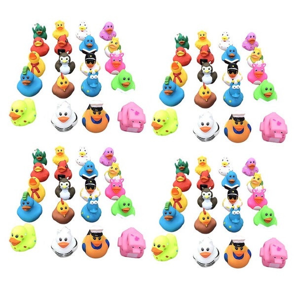 Toy 20Pcs Rubber Duck Baby Bath Toy for Kids Cute Duck Bath Tub Pool Carousel 5