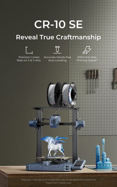Creality CR10-SE 3D Printer 600mm/sec Sprite Extruder, Hands Free Leveling CR-10 Carousel 1