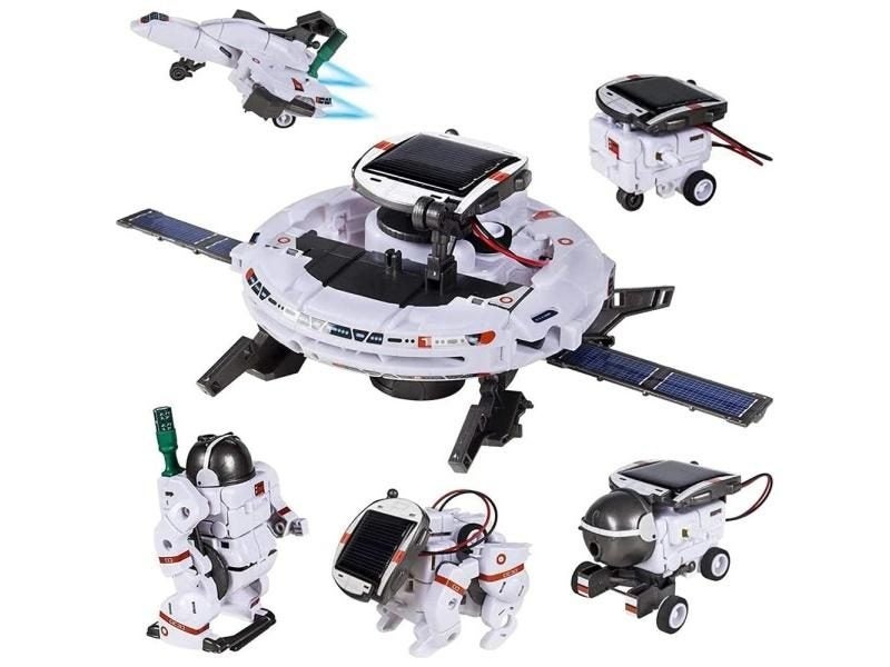 Toys 6-in-1 Space Fleet Solar Robot Kit Educatoinal Learning Science Building Carousel 1