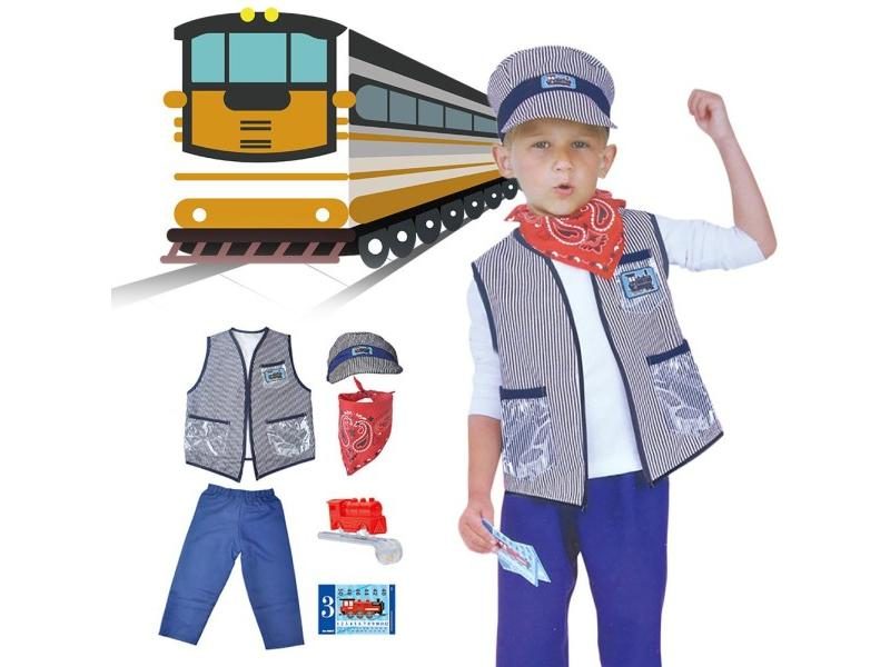 Kids Train Engineer Conductor Costume For Prom Performance Cosplay Carousel 2