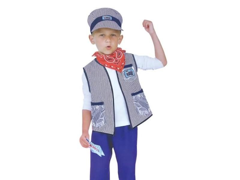 Kids Train Engineer Conductor Costume For Prom Performance Cosplay Carousel 1