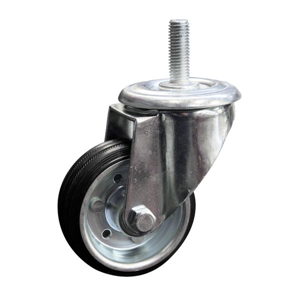 Caster Swivel Rubber 70kg 80mm Threaded Pin Carousel 1