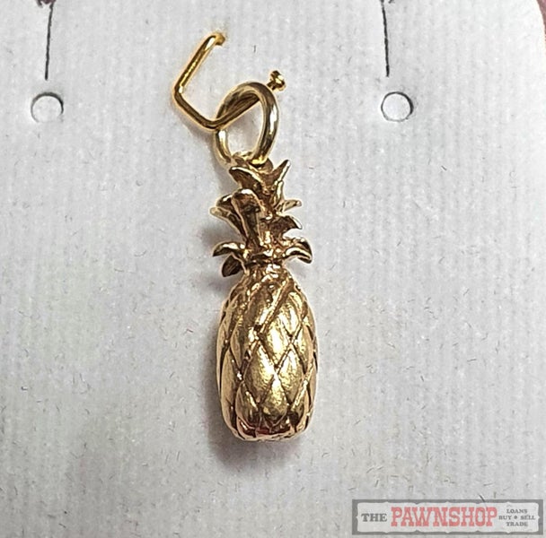 14kt Yellow Gold Pineapple Pendant/Charms Carousel 1