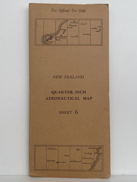 VINTAGE AERONAUTICAL CHART: Flying Map, Sheet No. 6, Dunedin 1942 Carousel 2