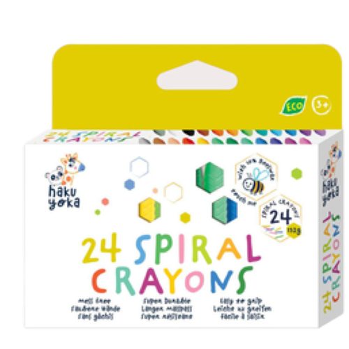 Haku Yoka 24 Colors Spiral Crayons Carousel 1
