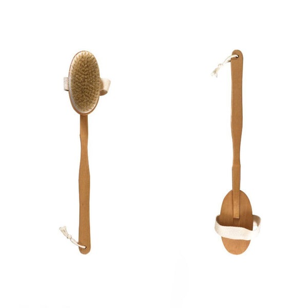 2pcs long wooden handle body brush exfoliating scrubber shower cleaning massager Carousel 2