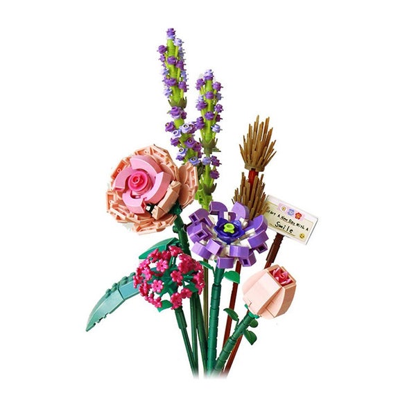 Flower Bouquet Building Blocks Set Artificial Mini Bricks Toys-Style 1 Carousel 2